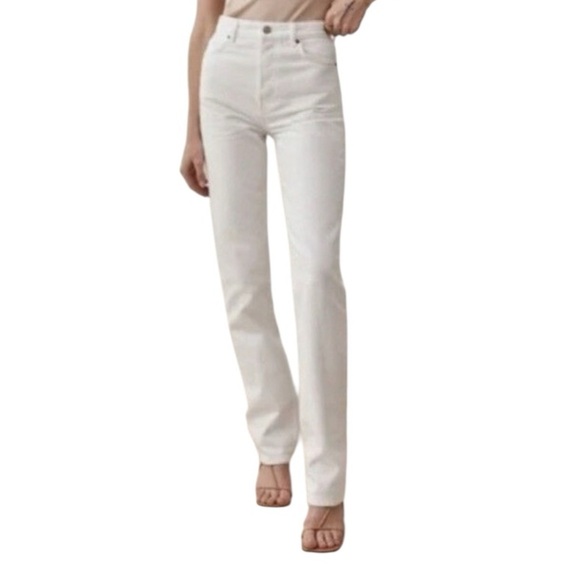 Reformation Jeans Cynthia Straight Leg in Vintage White - Picture 1 of 8